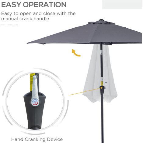 outsunny parasol|Outsunny 2.7M Garden Parasol Umbrella with Tilt and .